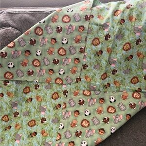 Green Animal Print Blanket